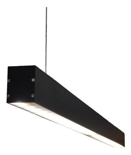 Lámpara Led Luminaria Lineal Colgante Bidireccional30w Negro