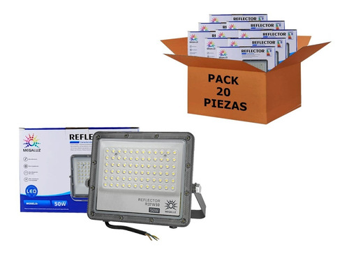 Reflector Luminaria Led 50w/500w Ip65 Exteriores 20 Piezas