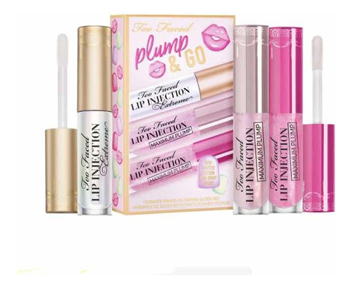 Too Faced Mini Plump & Go Lip Injection Gloss Set Original