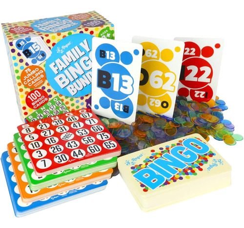 Regal Games - Family Bingo Bundle - Incluye 100 Tarjetas De 