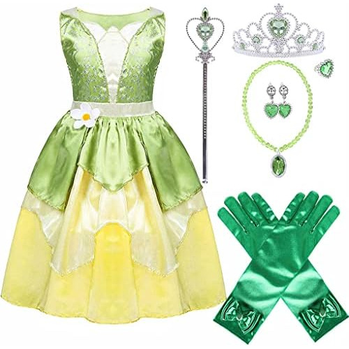 Vestido De Princesa Tiana Niñas, Vestido De Hada Rana ...