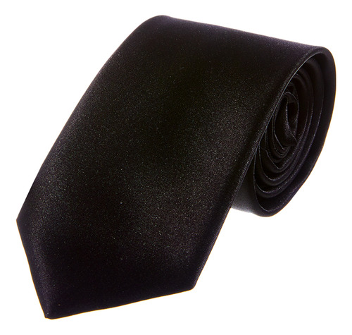 Set 4 Pzs Corbata Pañuelo Y Calcetin Hombre Vittorio Forti Color Negro Diseño de la tela Lisa Largo 7.5 cm