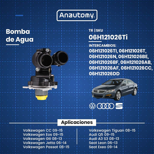Bomba De Agua Para Volkswagen Tiguan 2009