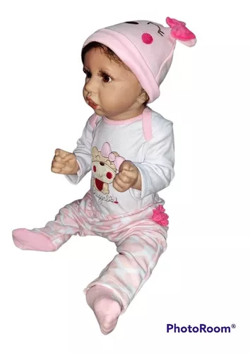 Boneca bebe reborn,bebe reborn silicone de 55cm,Boneca reborn vem