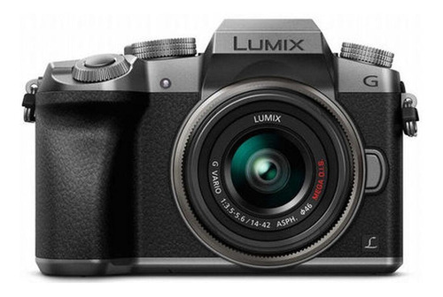 Panasonic Lumix Kit G7K + lente 14-42mm II ASPH DMC-G7K sin espejo color  plata