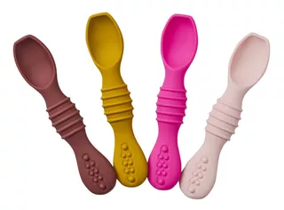 Papu Baby Set De 4 Cucharas De Silicón Chicas (con Estuche)