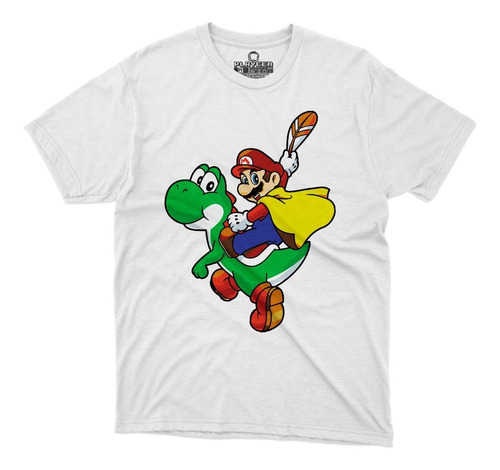 Playera Super Mario Y Yoshi Pluma Video Juego Nintendo