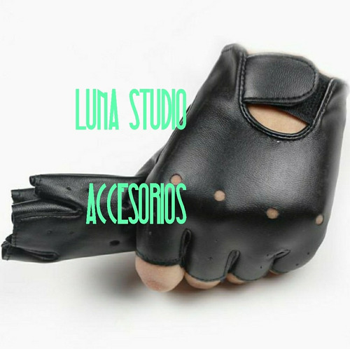 Guantes Cuero Conducción Niño Niña Dedos Libres