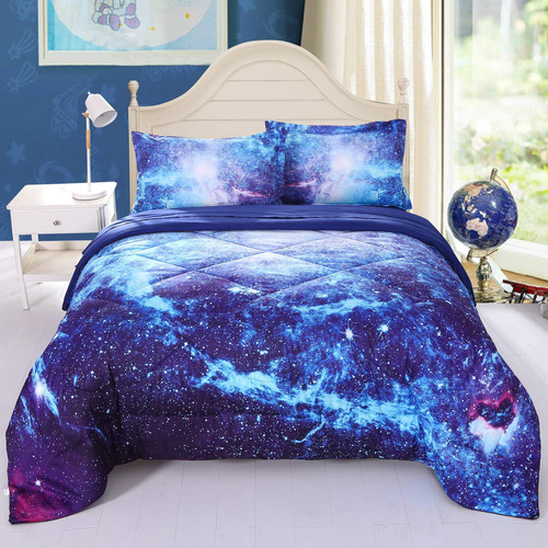 Wowelife Juego De Ropa De Cama Con Diseno De Galaxia Para Ni