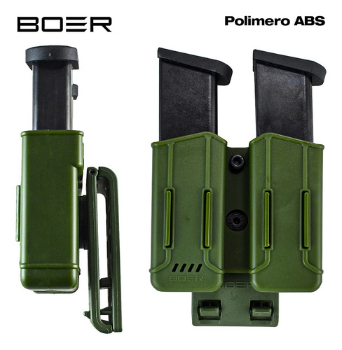 Imagen 5 de 10 de Funda Pistolera Táctica Nivel 2 Glock Porta Cargador Doble