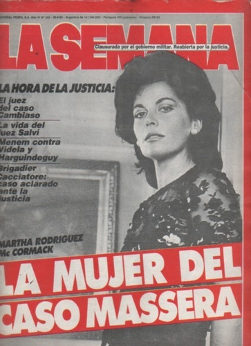 Revista * La Semana * Nº 342 Año 83 Menudo , Porcel , Salvi (Usado)