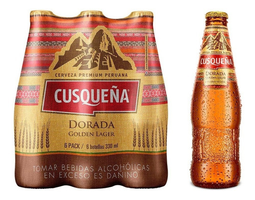Pack 24u Cerveza Cusqueña Golden 330 Ml Peru