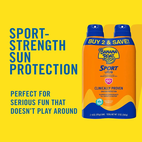 Protector Solar Spray, Banana Boat Sport Ultra Spf 50 Pack 2