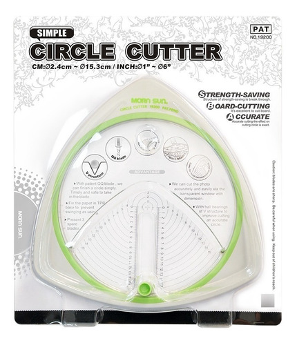 Cortador Cutter Circulos Circular 2.4 Cm - 15.3 Cm Morn Sun