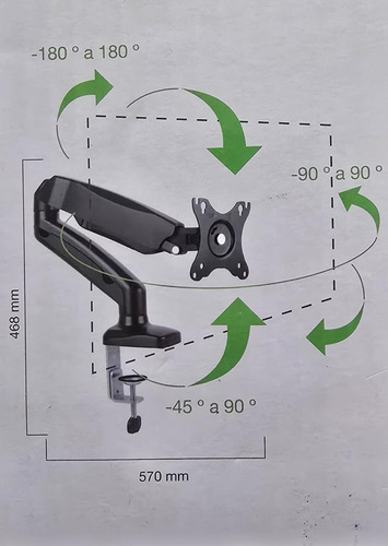 Soporte Monitor 17 A 32 A Escritorio Ajustable Dairu