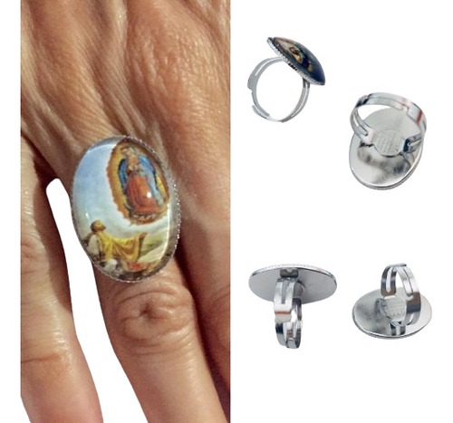 44 Anillos Virgen Guadalupe Con Juan Diego (aaj8) 44 Piezas