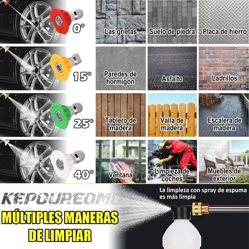 Hidrolavadora Eléctrica Kp580 3000w Con Motor De Inducción Totalmente De Cobre, Hidrolavadora Con Soporte Para Tubería Y Boquilla Multifuncional