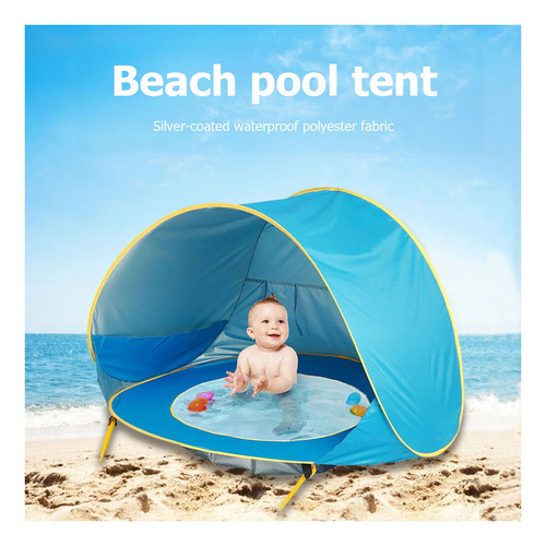 Carpa De Playa Para Bebés Con Protección Solar Upf 50+, Impe