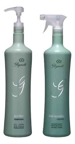 Glynett Kit Passo 1 Shampoo Purifier + Passo 3 Queratina 1l