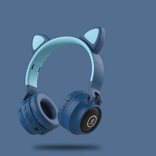Audifonos Bluetooth De Gato Con Led Luminoso Diadema Earbt44