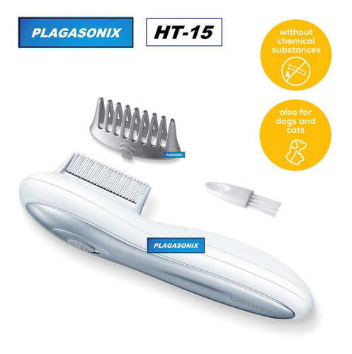 Imagen 5 de 10 de Peine Fino Electronico Mata Piojos Liendres Plagasonix Plus