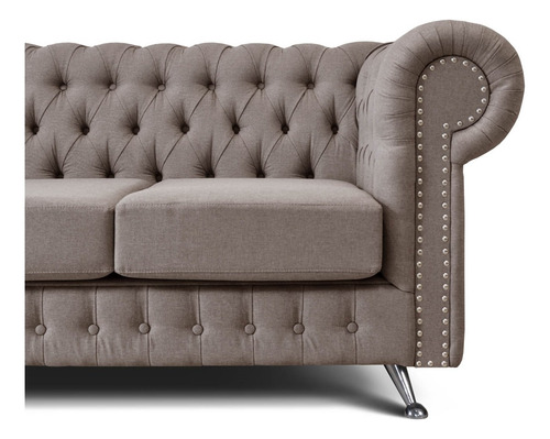Sillon Chesterfield 3 Cuerpos Premium Similcuero Vip