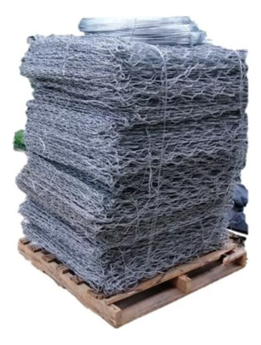 Gavion Metalico De Triple Torcion 2 Piezas De 2x1x1