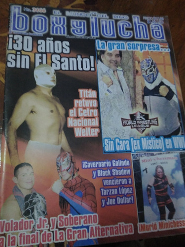 Revista Box Y Lucha 30 Años Sin El Santo Año-2014