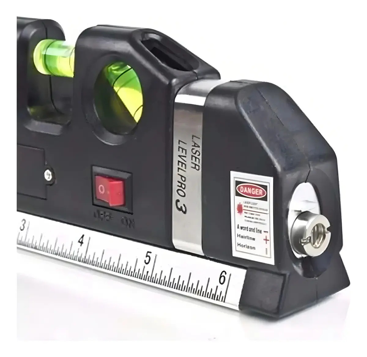 Nível a Laser Luatek 3 Linhas Trena Régua Profissional 8m