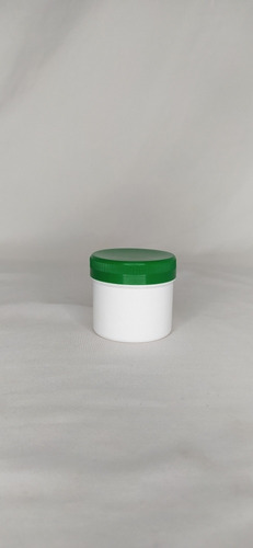Tarro Plástico Blanca Con Tapa Verde 200 Gr 