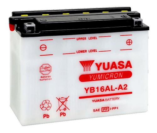 Imagen 1 de 9 de Batería Moto Yuasa Yb16al-a2 Yamaha Xv 750 Virago 81/96
