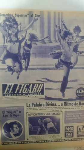 Periódico Antiguo El Figaro Jesucristo Super Estrella 1973