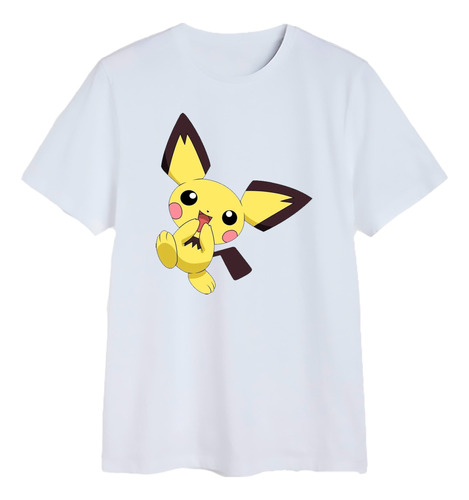 Polera Pokemon Pikachu Raichu Algodon 12