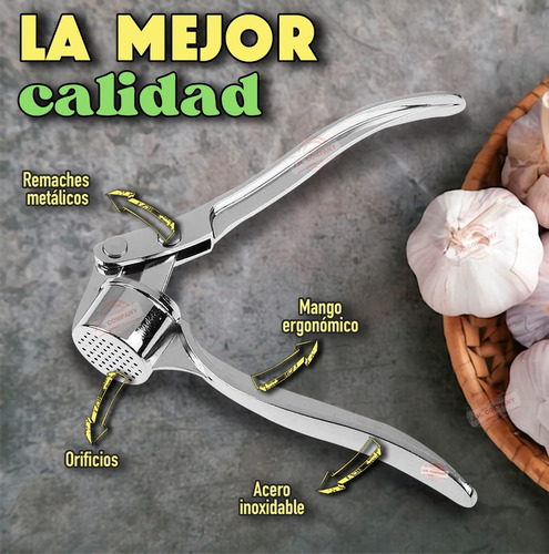 Imagen 3 de 7 de Exprimidor De Prensa De Ajo Nueces De Acero Inoxidable 9530