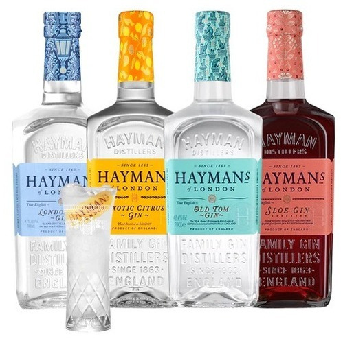 Gin Hayman's Variedades X4 Con Vaso De Regalo