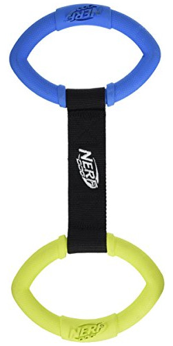 Nerf Dog 13in 2-ring Strap Tug - Azul/verde