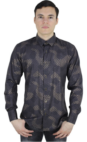 Camisa Brillosa Vassari By Barabas 2vs156 Para Hombre