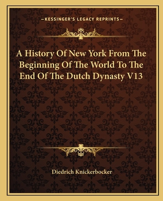 Libro A History Of New York From The Beginning Of The Wor...