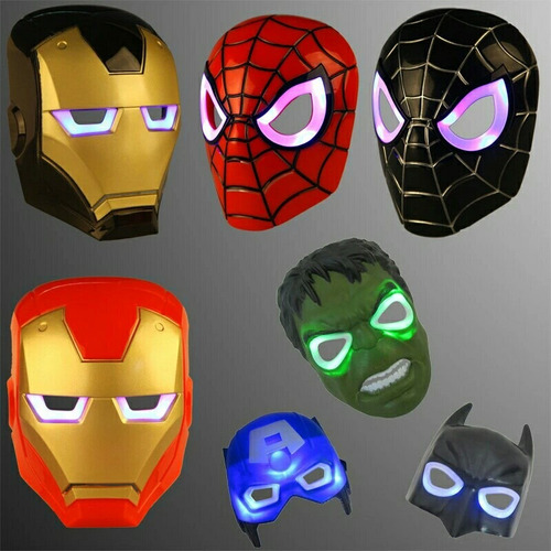 Mascaras Led O Mascaras Con Luces Spiderman Hulk Ironman