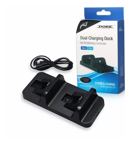 Base Cargador Dual Control Usb Ps4 Dobe Stand