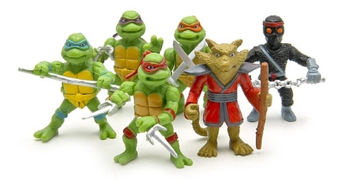 Tortugas Ninja Set Mini Figuras Colección Decoración Juguete