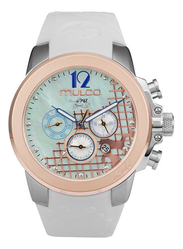 Reloj Mujer Mulco Mw-3-22899-013 Era Color de la correa Blanco Color del bisel Plateado Color del fondo Blanco