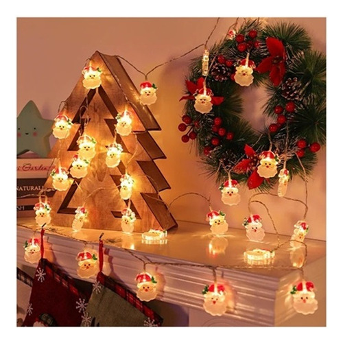 Christmas Light String 2m 10led Santa Claus