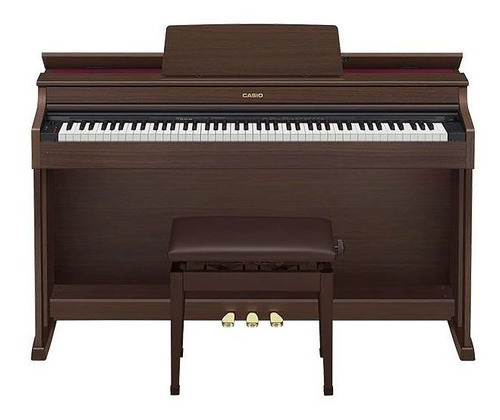 Piano Casio Celviano Ap-470 C/ Movel E Banqueta Ap470 Marrom 110V - 120V
