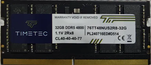 Timetec-ram(1×32gb) Ddr5 4800mhz Cl40 Memoria Para Portatil