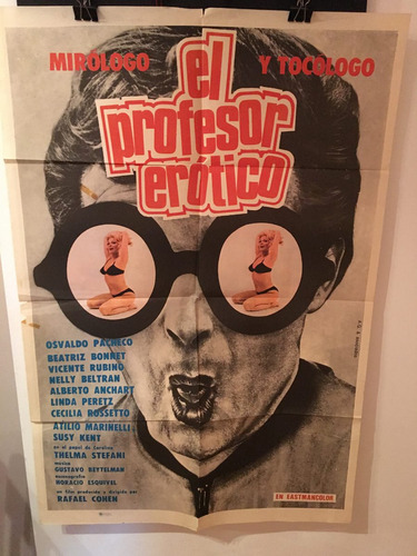 Afiche De Cine Original - El Profesor Erotico