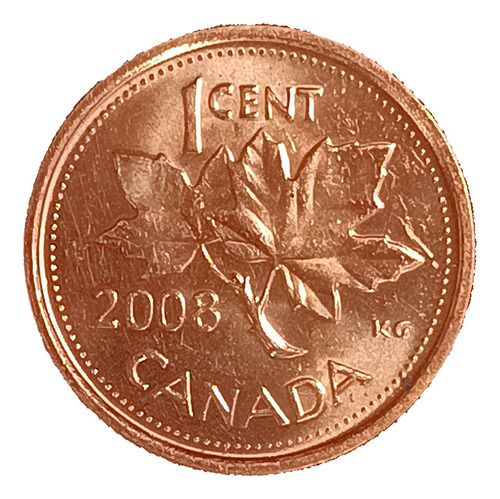 Canadá 1 Cent 2008 Sin Circular Km 490a