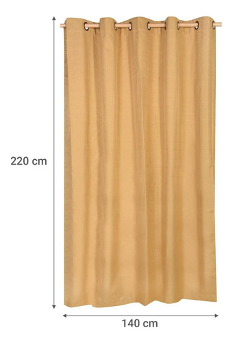 Cortina Tela 140x220cm Camil Ocre