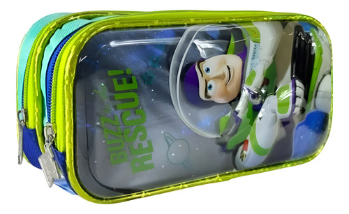 Lapicera Escolar Doble Cierre Buzz Lightyear Ruz Original