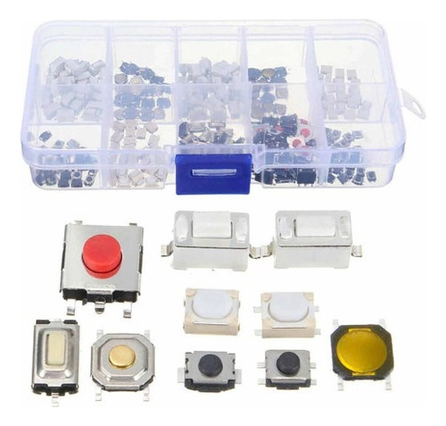 . 500 Piezas Push Button Boton 10 Modelos Smd Microswitch
